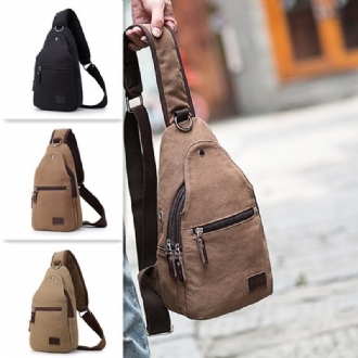 Vintage Canvas Casual Outdoor Travel Chest Bag