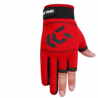 Fiskehandskar Tre-finger Ridhandskar Summer Shade Ice Silk Athletic Gloves