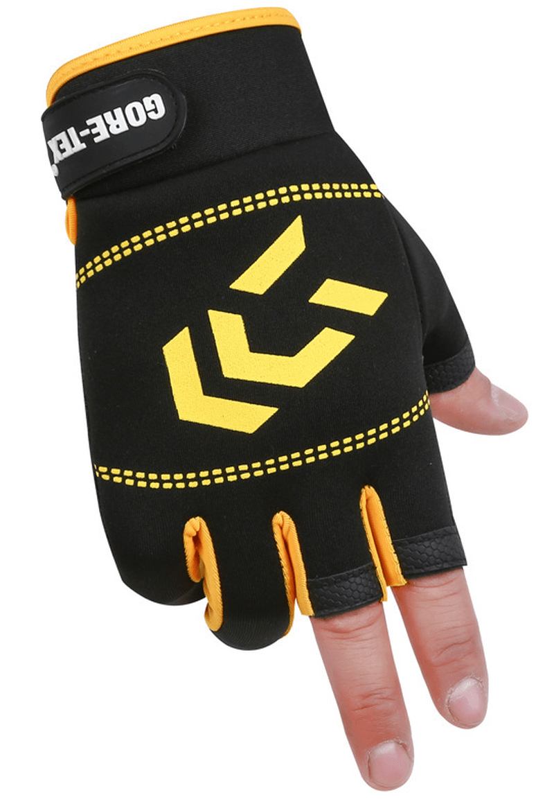 Fiskehandskar Tre-finger Ridhandskar Summer Shade Ice Silk Athletic Gloves