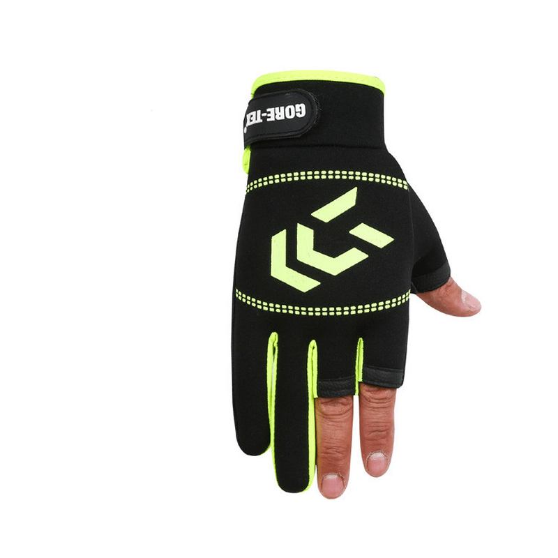 Fiskehandskar Tre-finger Ridhandskar Summer Shade Ice Silk Athletic Gloves