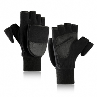 Ny Säsong Fleece Varma Handskar Herr Flip Bag Avser Plus Tjock Utomhuslupp Finger Touch Screen