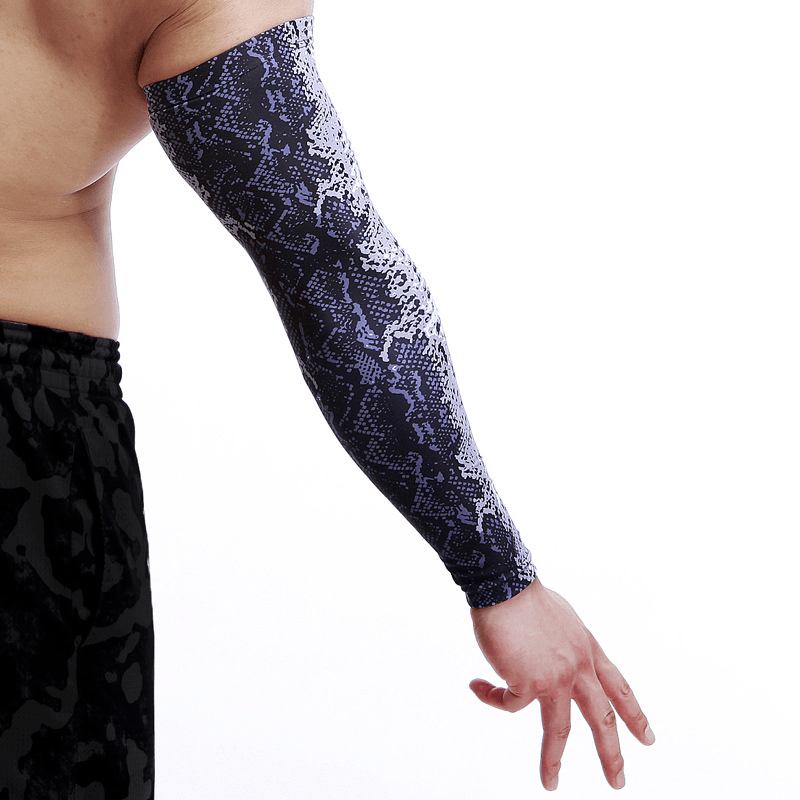 Overseas Warehouse Hår Utomhus Solskydd Peacock Mönster Cool Sleeve Riding Tatuering Arm Armbågsärm