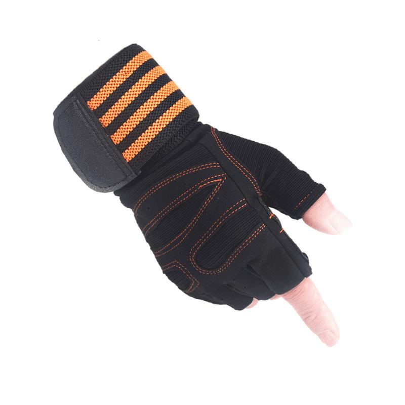 Ribbon Compression Armband Sports Halvfingerhandskar