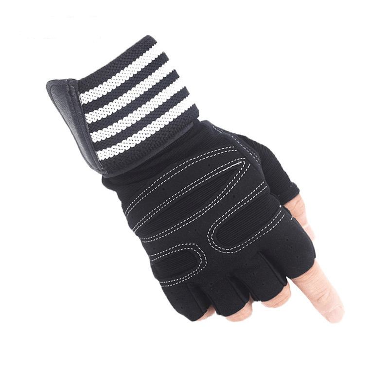 Ribbon Compression Armband Sports Halvfingerhandskar