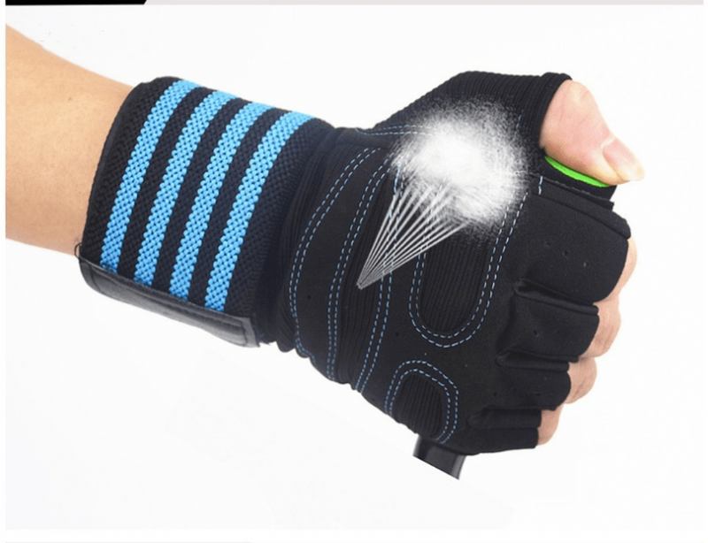 Ribbon Compression Armband Sports Halvfingerhandskar