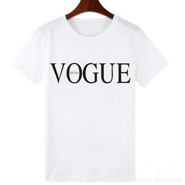 Summer Girl Kortärmade Toppar För Kvinnor Vogue Brevtryckt Harajuku T-shirt Dam Camisas