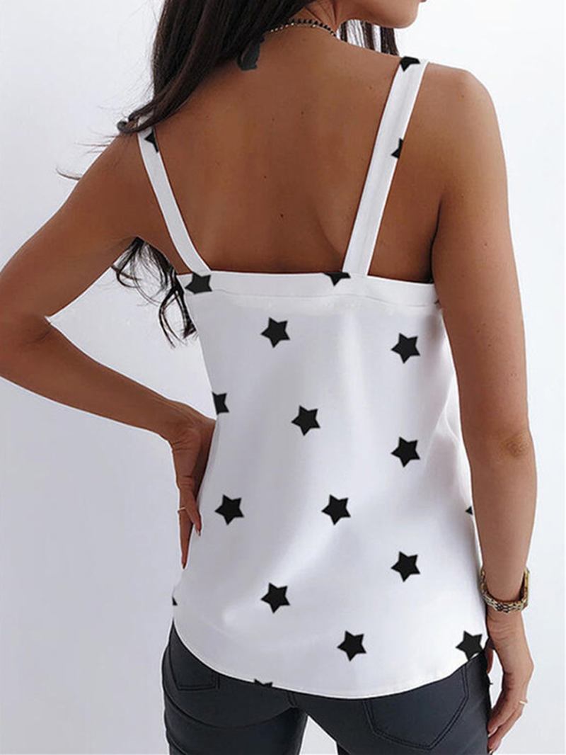 Casual Loose Star Med Tryck Summer Tank Tops För Kvinnor