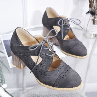 Brogue Snidade Chunky Heel Shoes