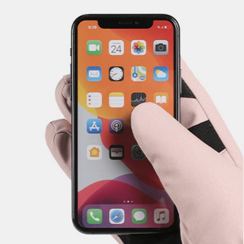 Kvinnor Screentouch Vindtät Vattentät Ridning Skidåkning Varm Sport Full-finger Handskar