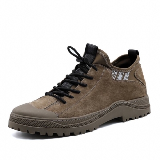 Män Ren Färg Anti-collision Toe Slip Resiatant Outdoor Casual Work Ankel Boots