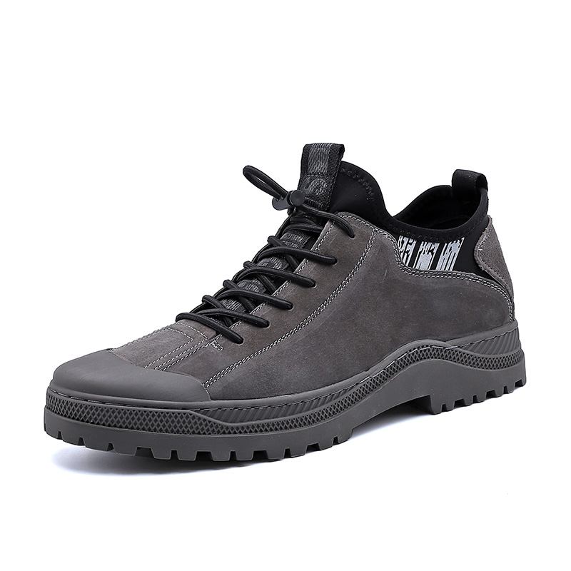 Män Ren Färg Anti-collision Toe Slip Resiatant Outdoor Casual Work Ankel Boots