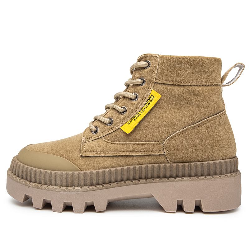 Män Snygg Retro Wide Fit Rund Tå Casual Platform Tooling Boots