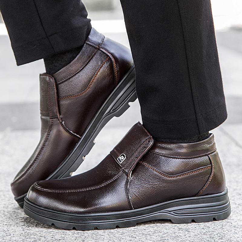 Män Vattentät Non Halk Varm Mjuk Business Casual Ankel Boots