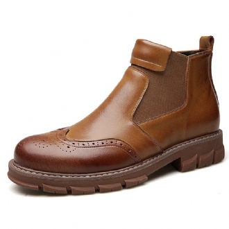 Mjuka Klassiska Brogue Chelsea Boots