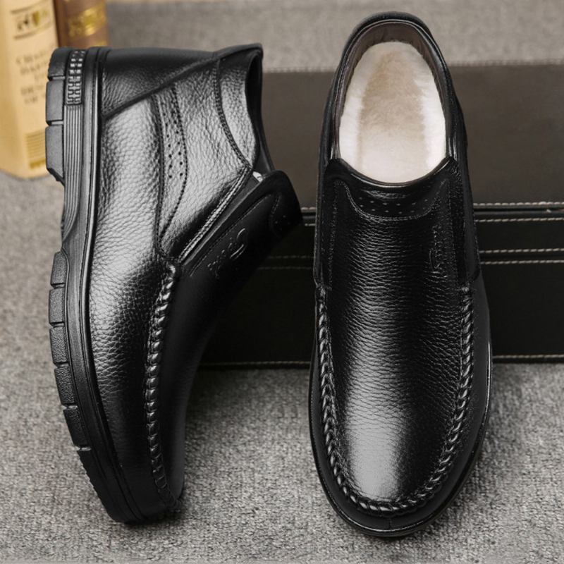 Varma Plyschfoder För Män Slip On Casual Business Boots