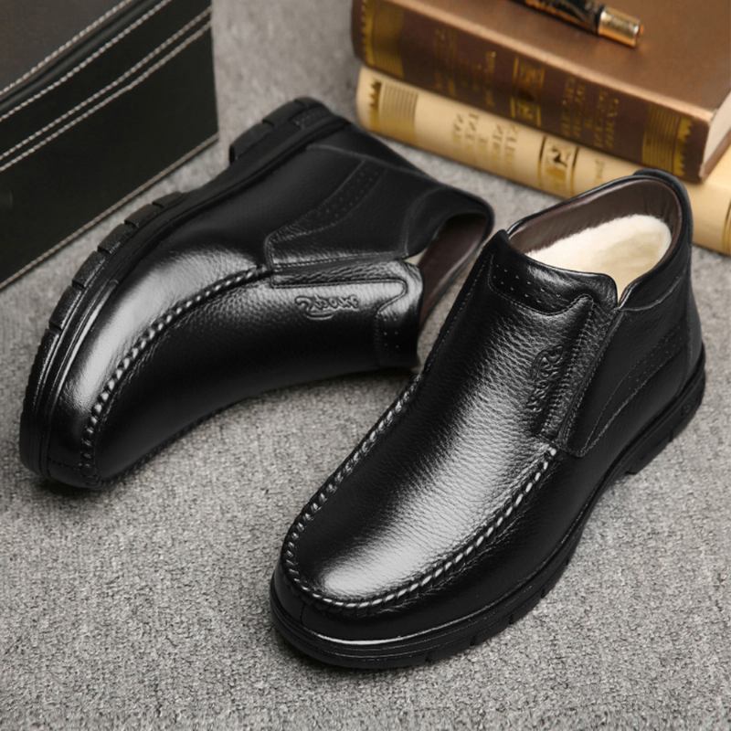 Varma Plyschfoder För Män Slip On Casual Business Boots