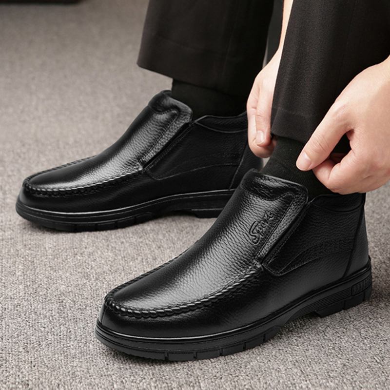 Varma Plyschfoder För Män Slip On Casual Business Boots