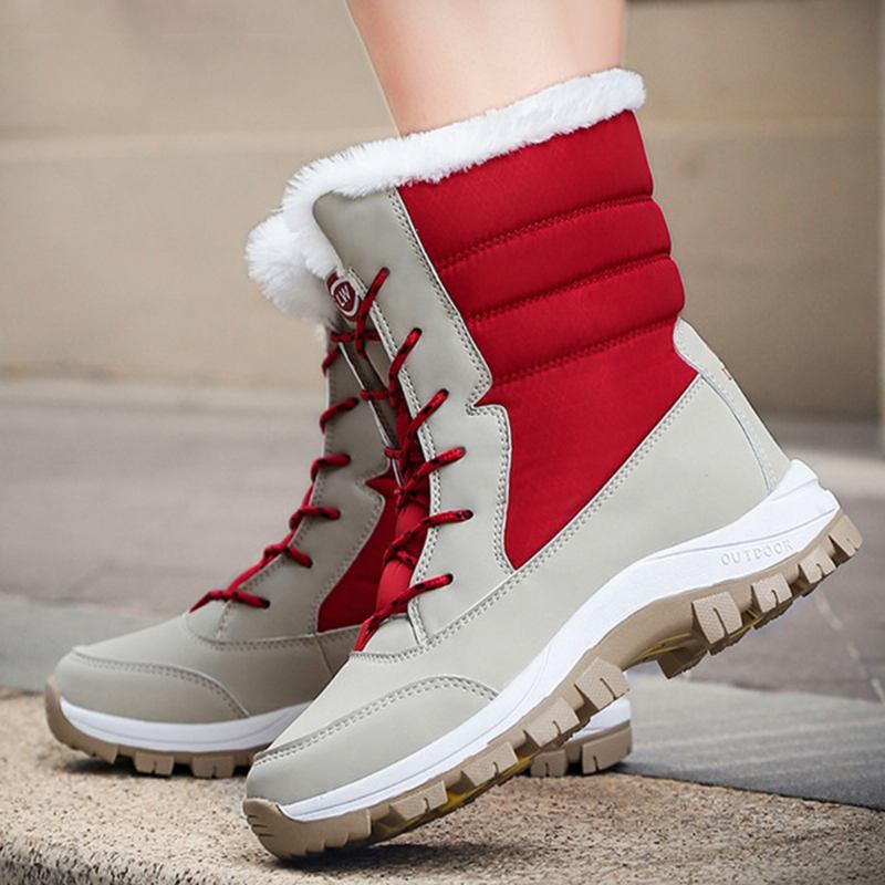 Vintervarmt Plyschfoder Casual Mid-calf Snow Boots