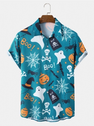 Herr Ghost Pumkpin Skeleton Casual Shirts