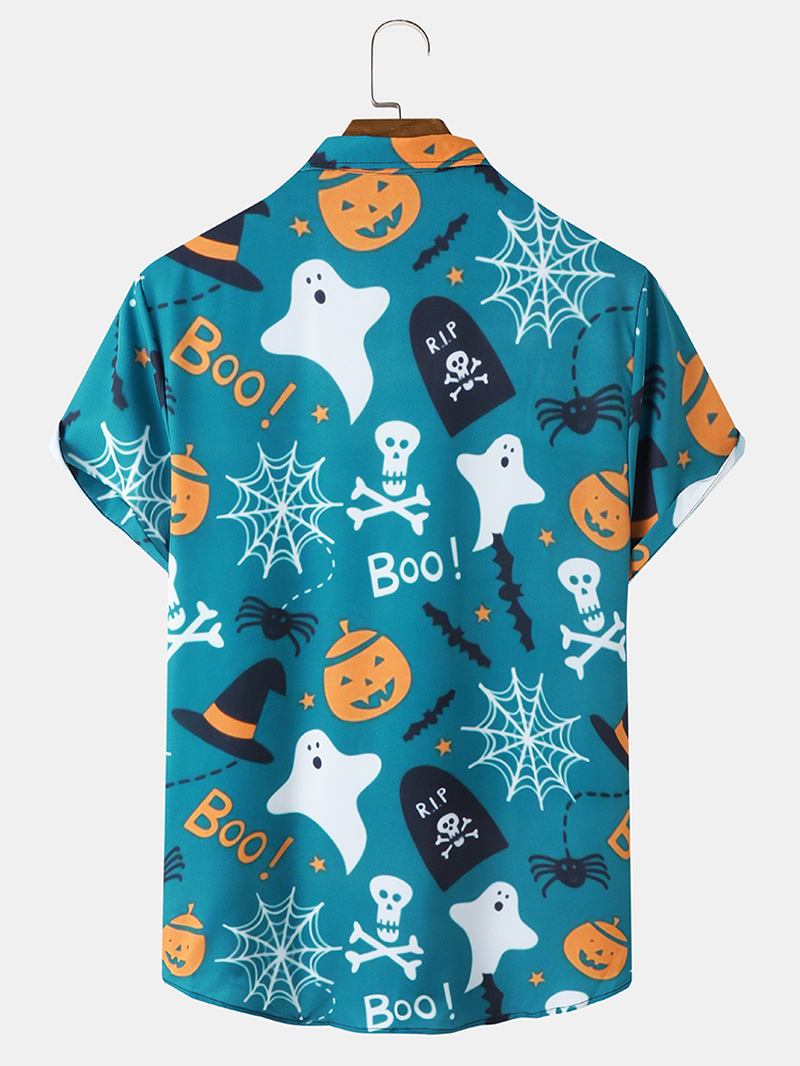 Herr Ghost Pumkpin Skeleton Casual Shirts