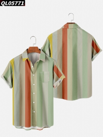 Stripe Element Series Digital Med Tryck Herr Shirt