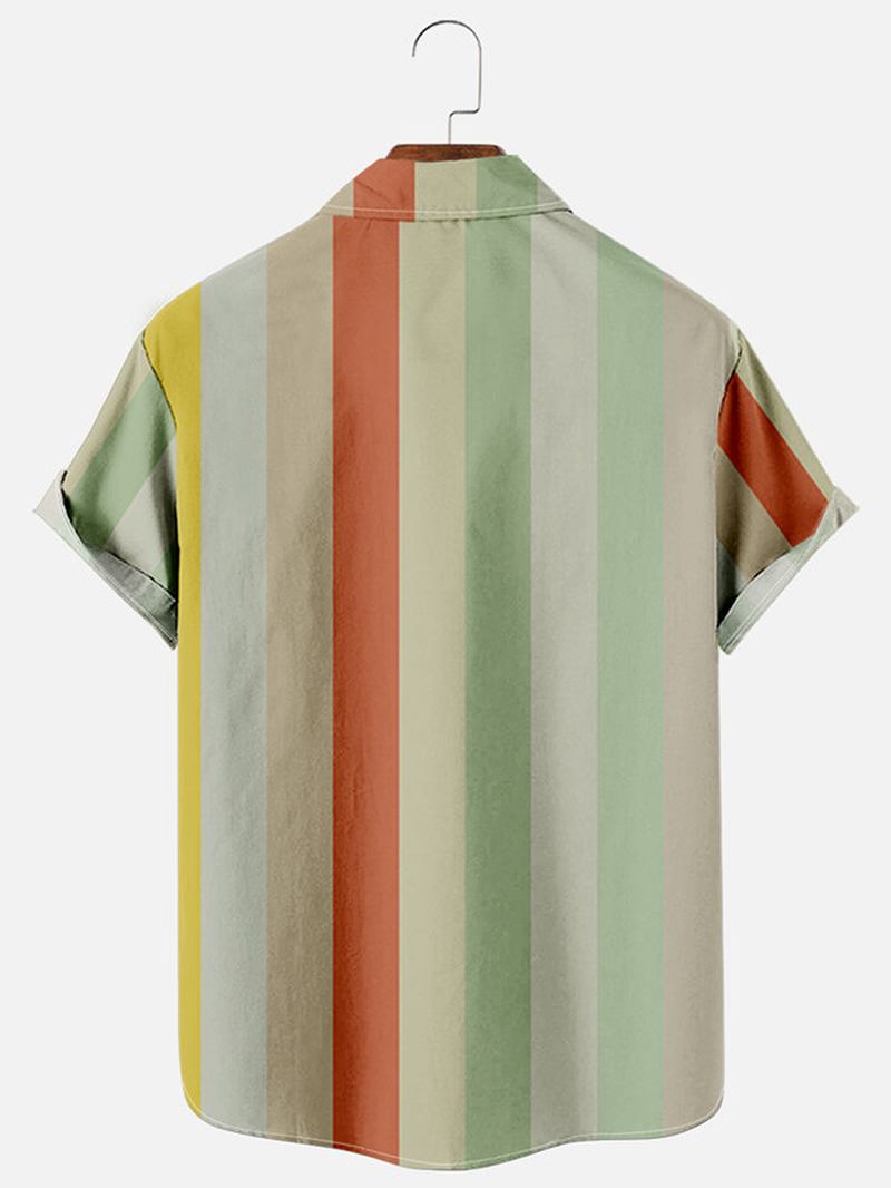 Stripe Element Series Digital Med Tryck Herr Shirt