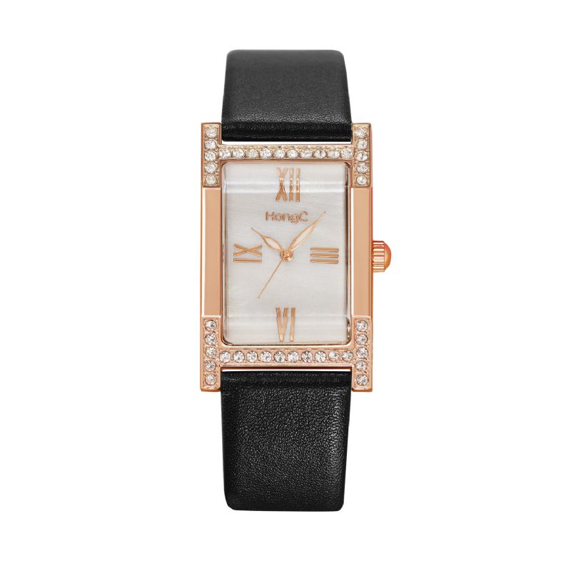 Mode Casual Elegant Rhinestone Dekoration Lysande Display Liv Vattentät Kvinnor Quartz Watch