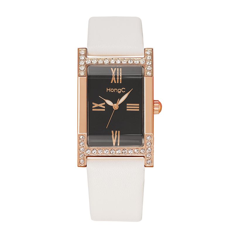 Mode Casual Elegant Rhinestone Dekoration Lysande Display Liv Vattentät Kvinnor Quartz Watch