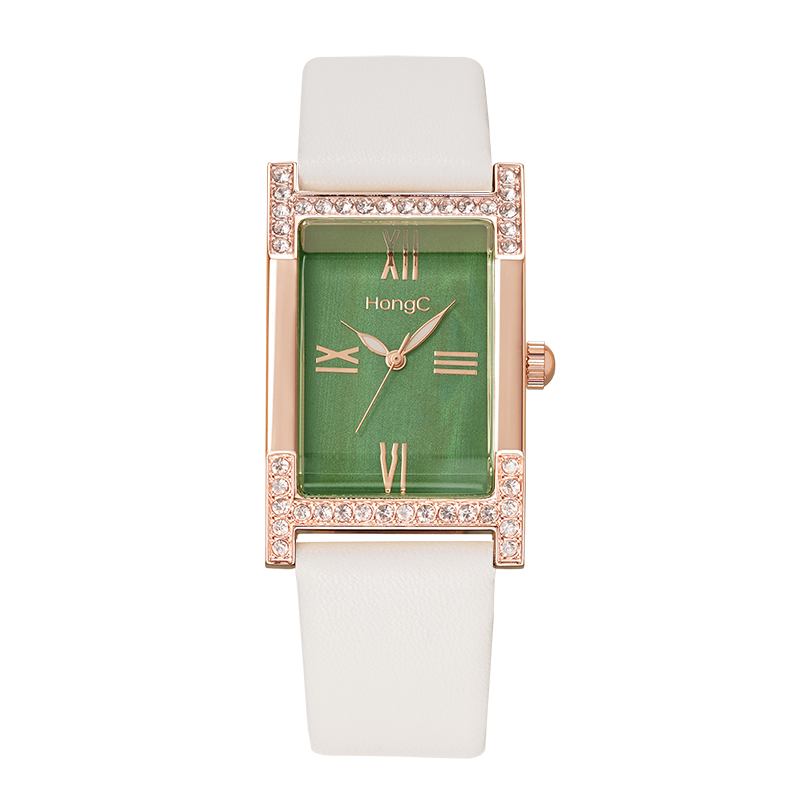 Mode Casual Elegant Rhinestone Dekoration Lysande Display Liv Vattentät Kvinnor Quartz Watch