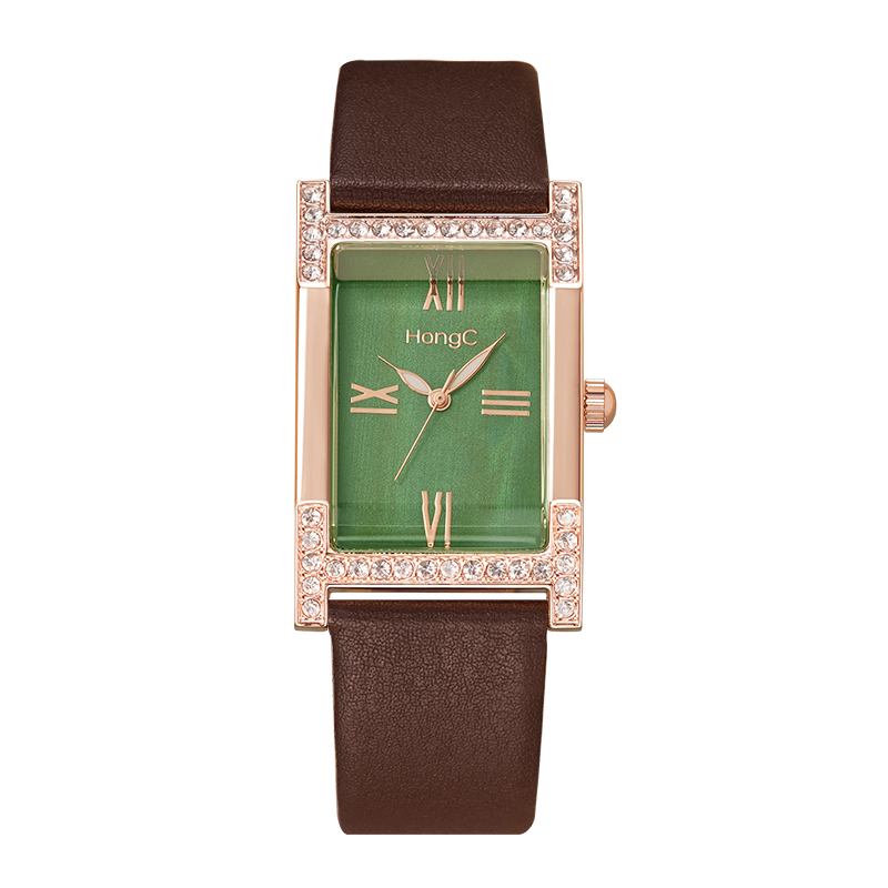 Mode Casual Elegant Rhinestone Dekoration Lysande Display Liv Vattentät Kvinnor Quartz Watch