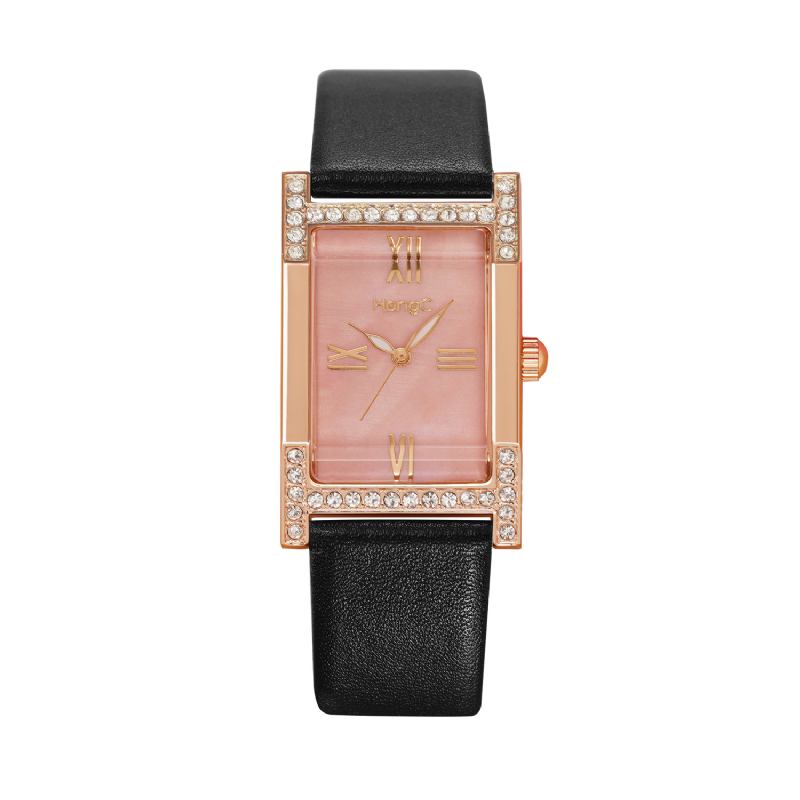 Mode Casual Elegant Rhinestone Dekoration Lysande Display Liv Vattentät Kvinnor Quartz Watch