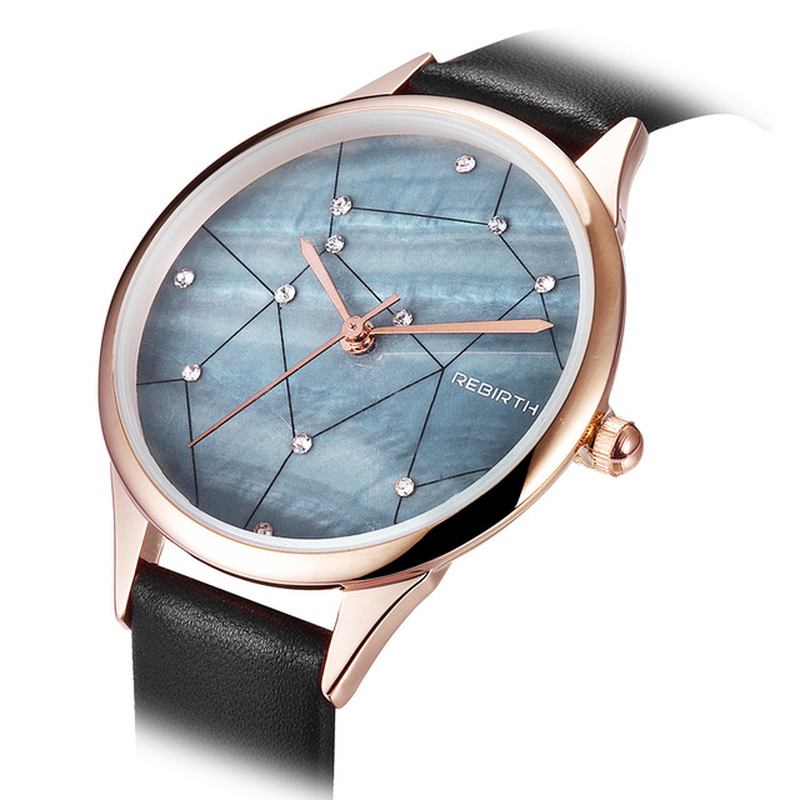 Starry Sky Dam Armbandsur Rose Gold Case Quartz Watch