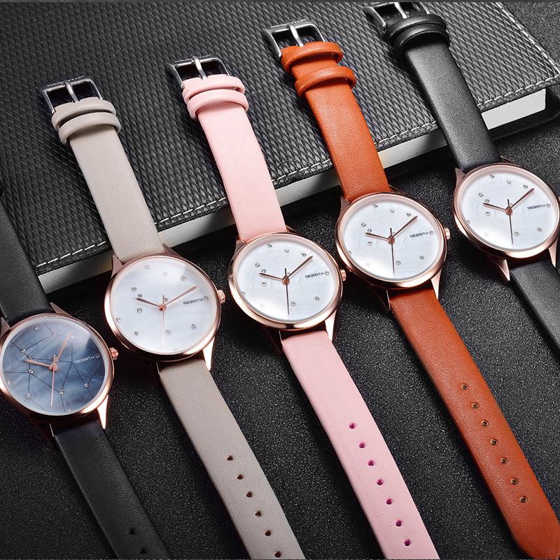 Starry Sky Dam Armbandsur Rose Gold Case Quartz Watch