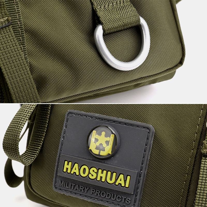 Herr Nylon Flerlagers Bröstväska Med Stor Kapacitet Multi-pocket Anti-stöld Midjeväska Crossbody Axelväska