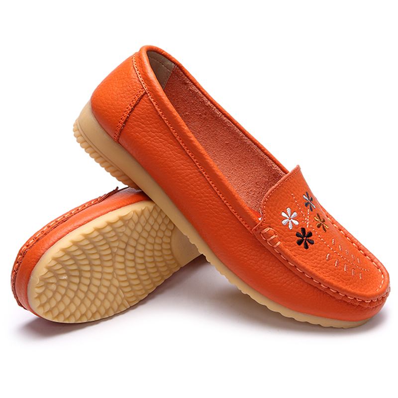 Blomsterbroderi Casual Slip On Flat Shoes