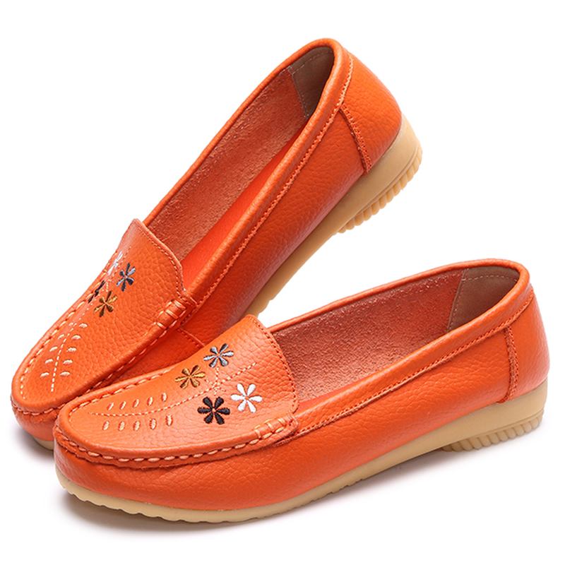 Blomsterbroderi Casual Slip On Flat Shoes