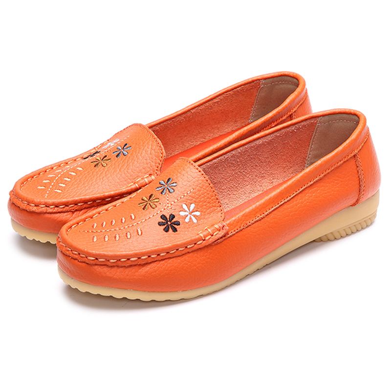 Blomsterbroderi Casual Slip On Flat Shoes