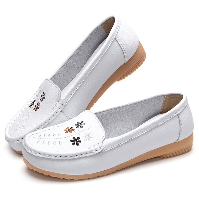 Blomsterbroderi Casual Slip On Flat Shoes