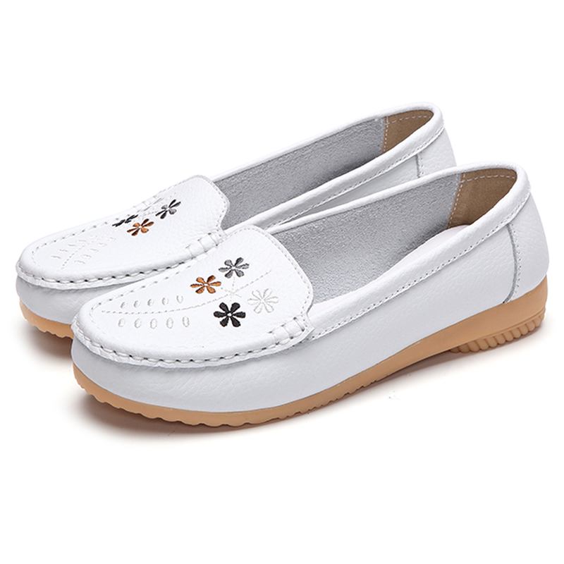 Blomsterbroderi Casual Slip On Flat Shoes