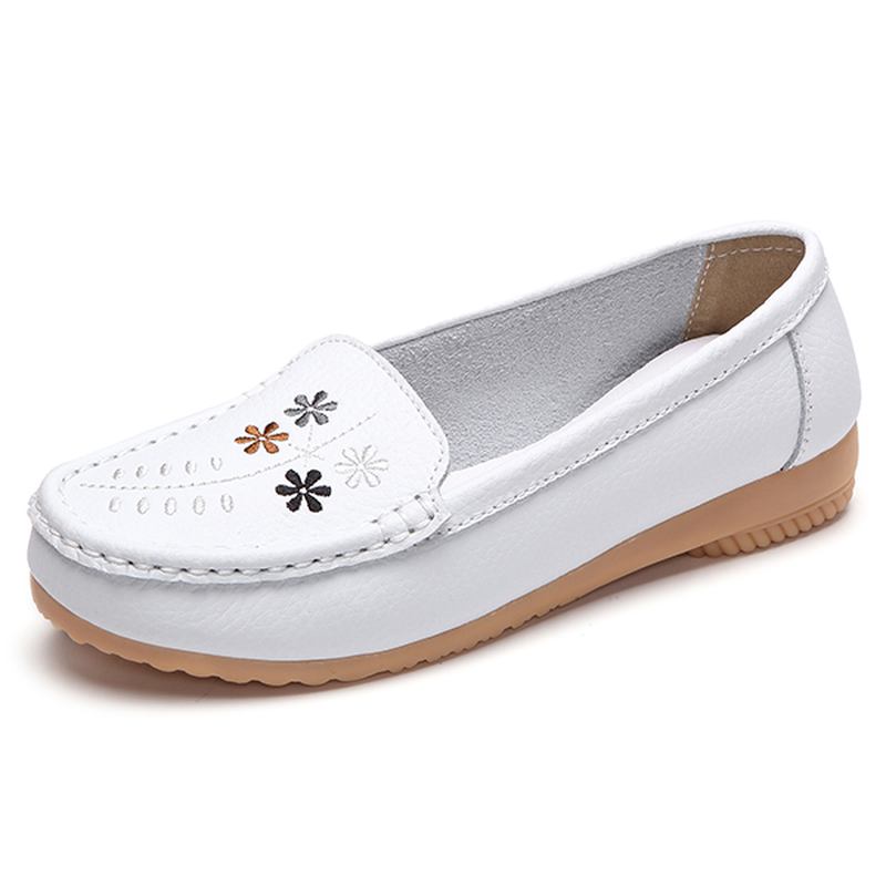 Blomsterbroderi Casual Slip On Flat Shoes