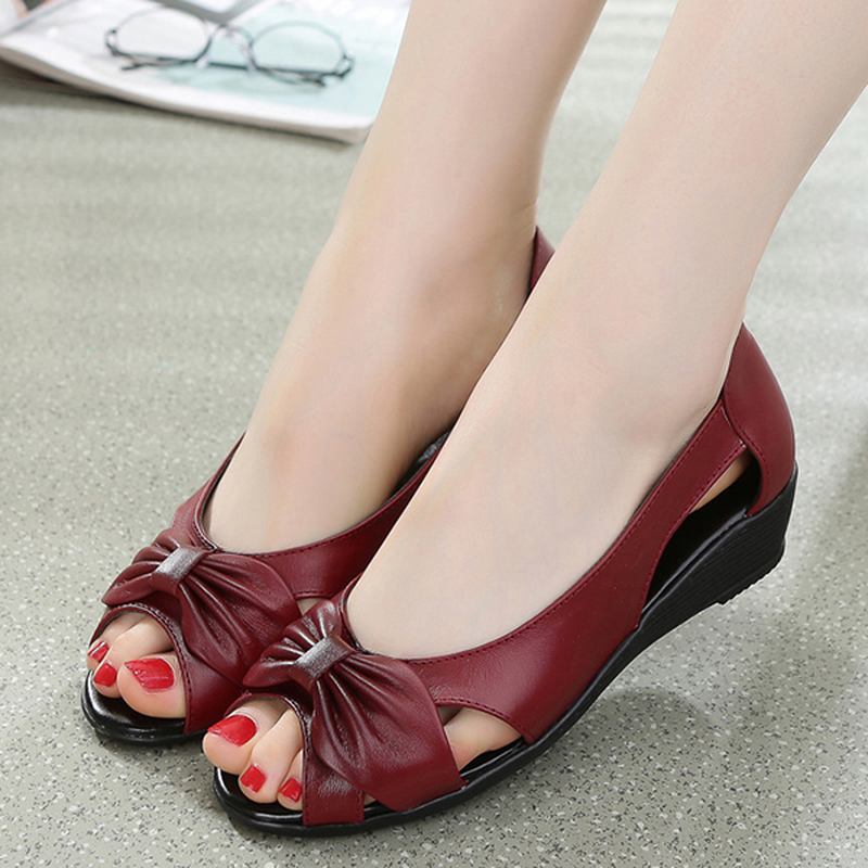 Butterfly Knot Hollow Out Causal Flats För Kvinnor