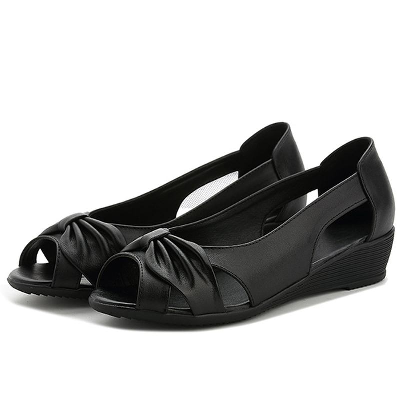 Butterfly Knot Hollow Out Causal Flats För Kvinnor