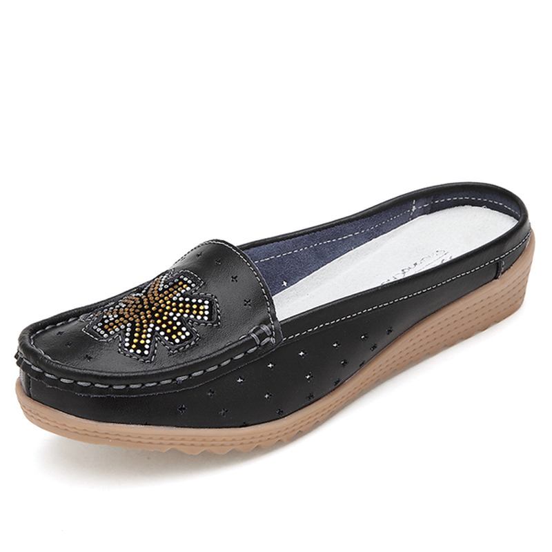 Casual Hollow Out Slip On Flat Loafers För Kvinnor