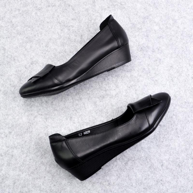 Dam Bekväma Mjuka Läder Flats Loafers