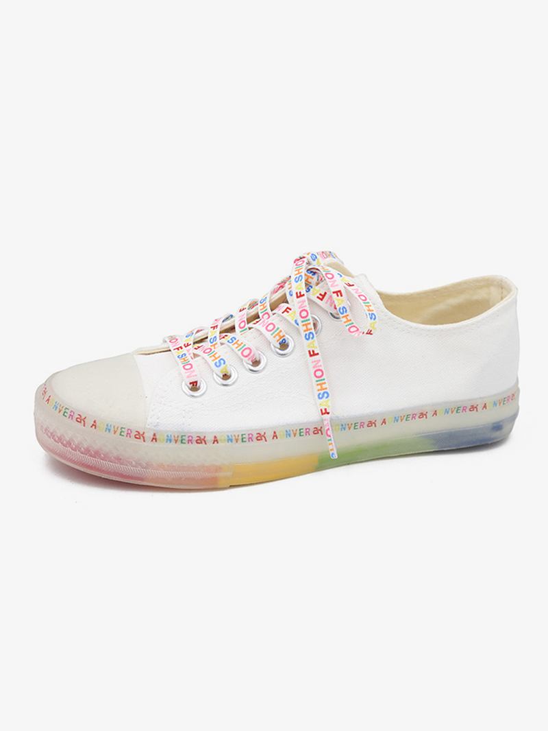 Dam Canvas Low Top Rainbow Sole Casual Student Flats