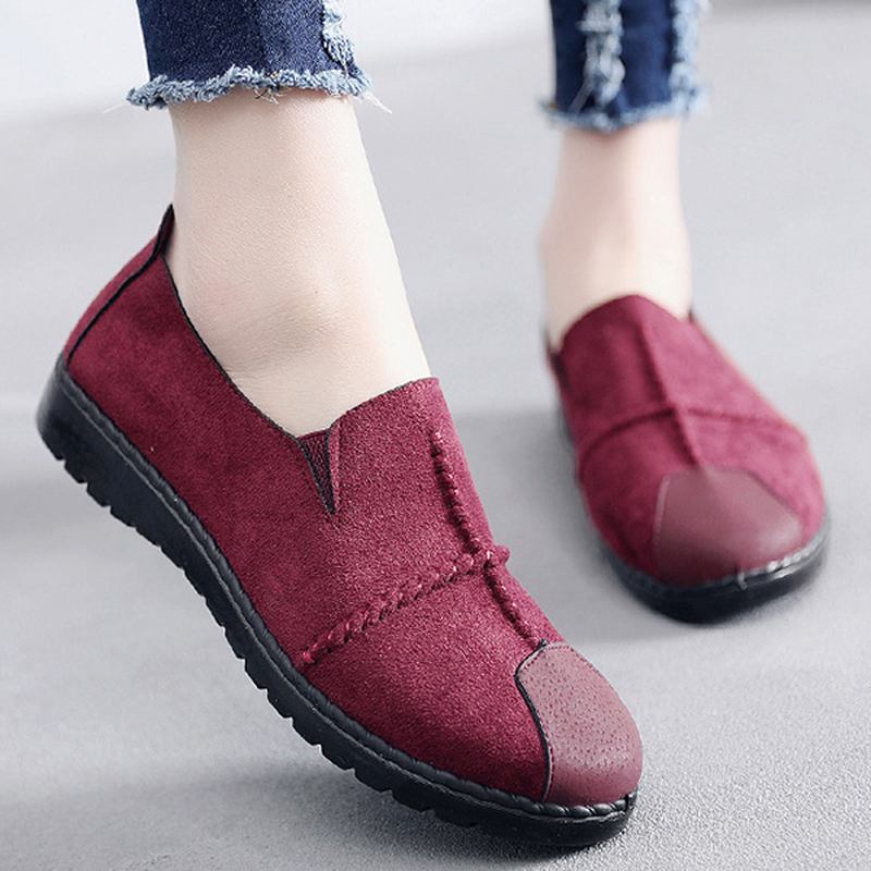 Dam Casual Loafers I Mocka Med Mjuk Sula