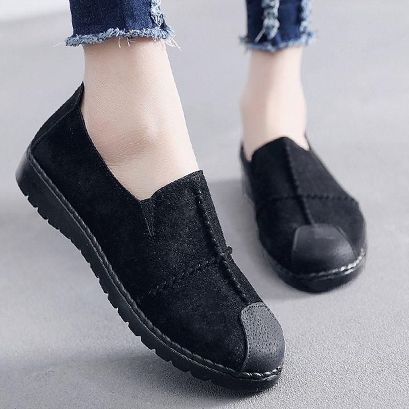 Dam Casual Loafers I Mocka Med Mjuk Sula