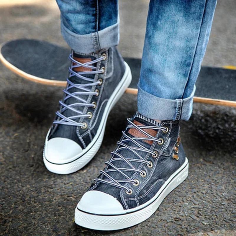 Dam Denim Bärbara Casual Sport High Top Flats