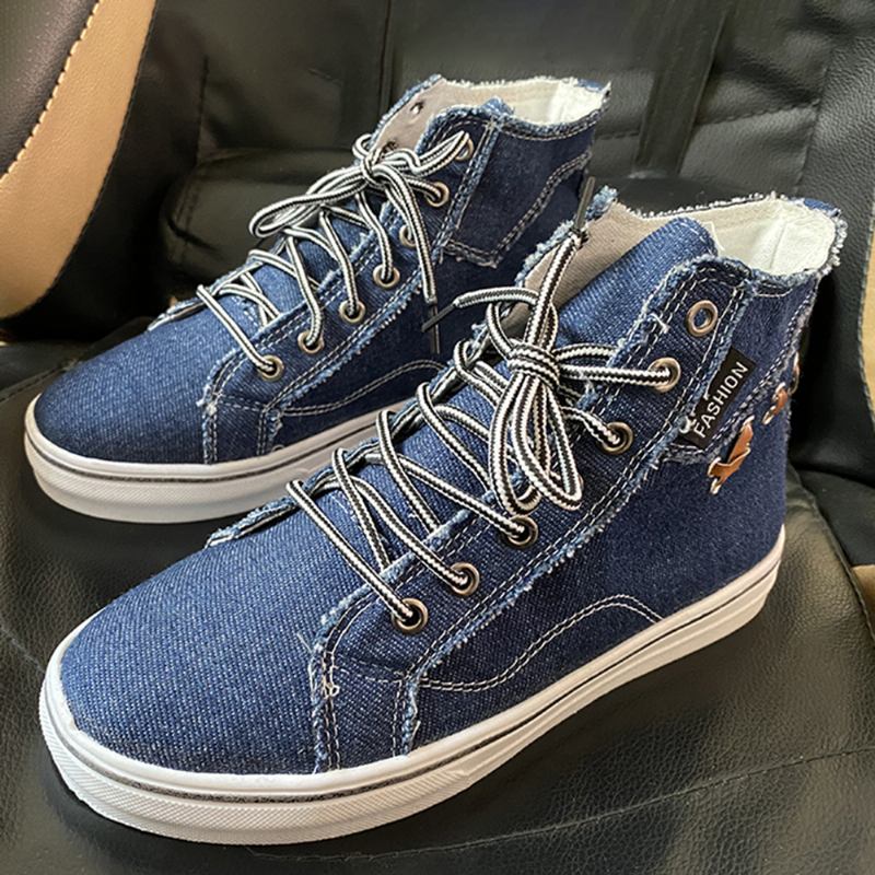 Dam Denim Bärbara Casual Sport High Top Flats