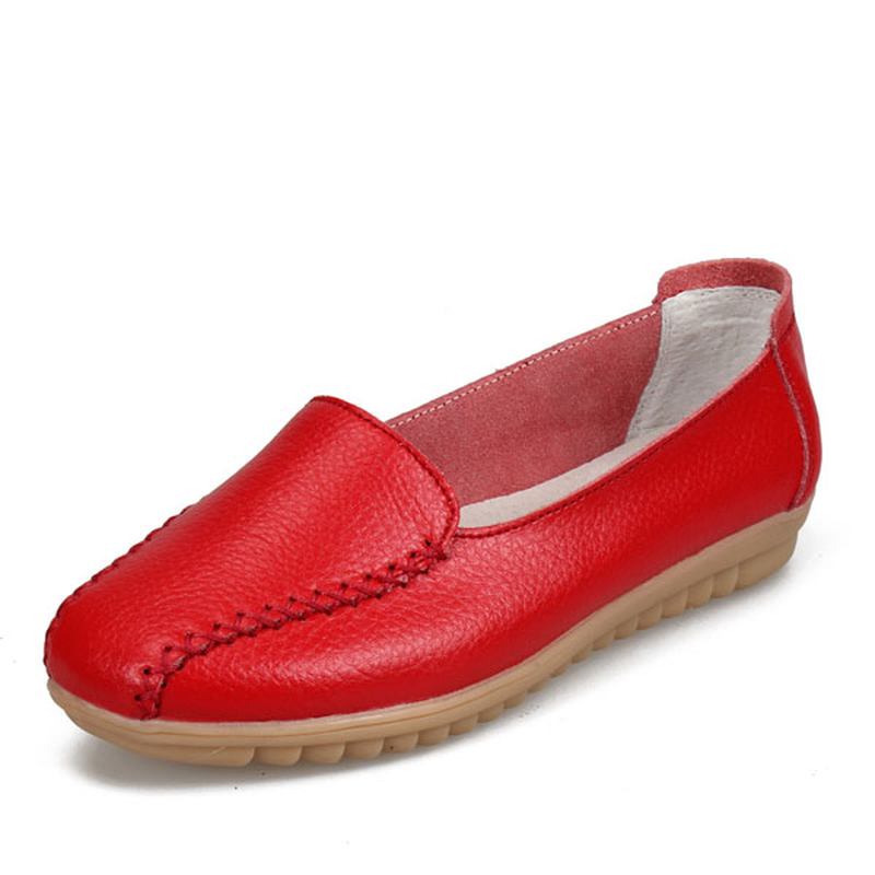 Dam Loafers Skor Casual Outdoor Slip On Leather Flats